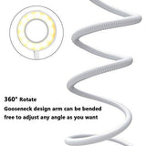 Ring Light for Phone, SIX-QU Cell Phone Holder with Selfie Ring Light for Live Stream, Makeup, Video Chat, 3-Light Mode and 10-Level Brightness with Flexible Phone Stand for iPhone, Android Phone